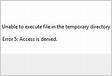 Error on Application launch Access Denied during Windows Logon